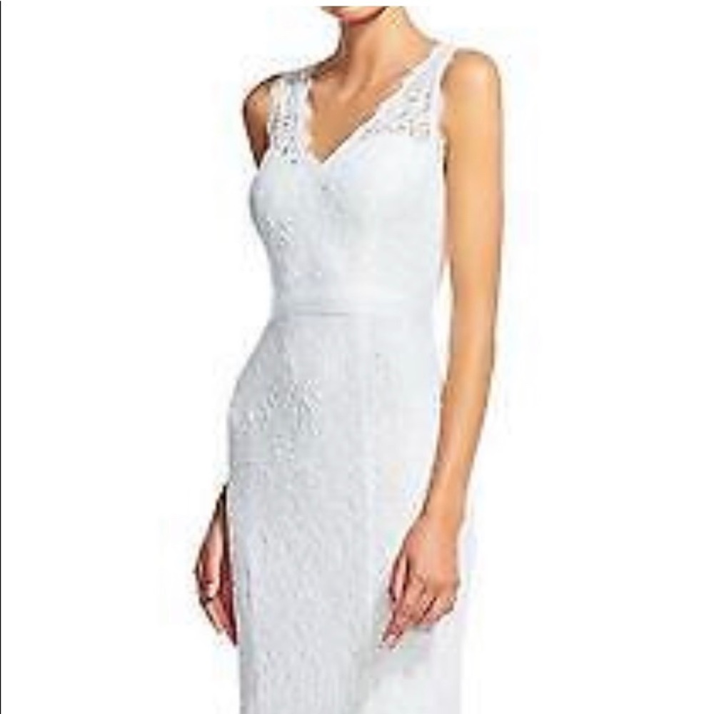 Adrianna Papell V-Neck Lace Dress - Picture 5 of 8
